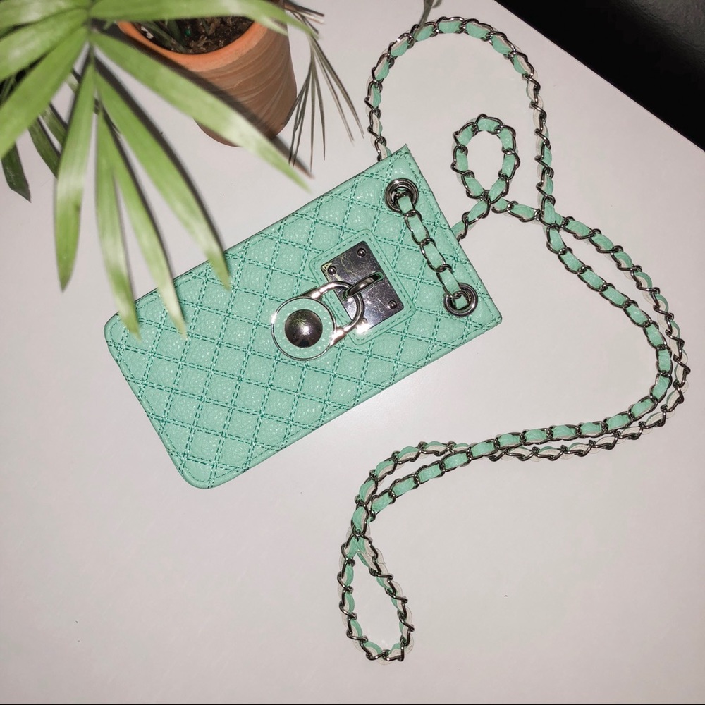 Charming Charlie Quilted Seagreen Phone Case/Purse